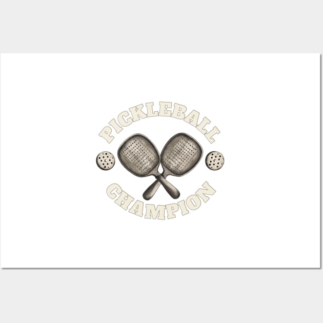 Pickleball Champion - Vintage Wall Art by RAndG